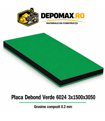Placa BOND Verde 6024 3mm, 1500x3050mm, aluminiu 0.2mm Placa BOND Verde 6024 3mm, 1500x3050mm, aluminiu 0.2mm